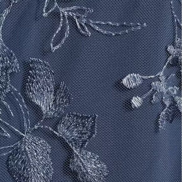 Alex Evenings Round Neck Floral Embroidered 3/4 Sleeve Jacket Dress - Picture 3 of 11